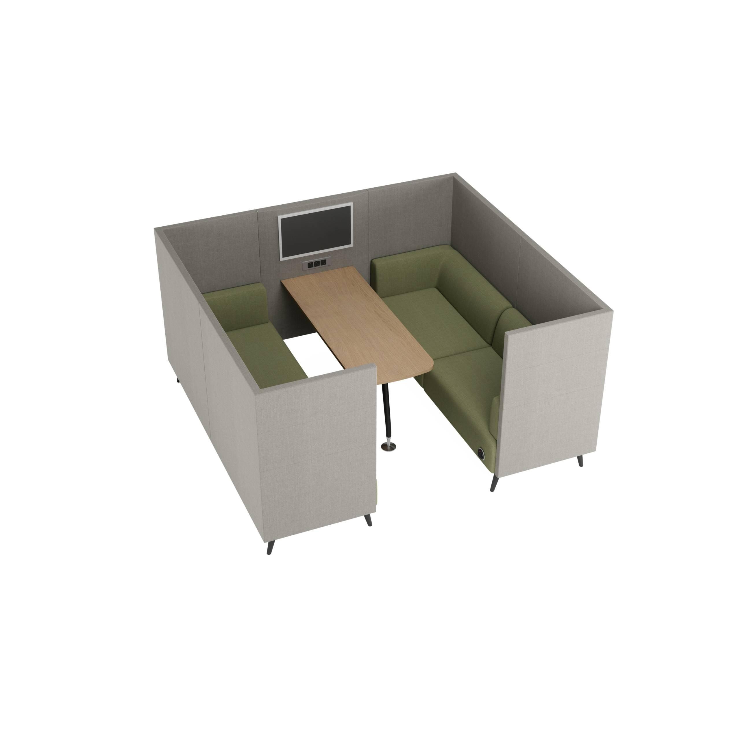 V Back Booth Tryst High Back Booths – Huddlespace